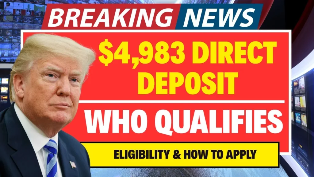 $4983 Direct Deposit Coming in January 2026 For Everyone – Check Eligibility, Payment Schedule